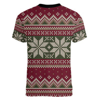 Skeleton Candy Cane Christmas Women V-Neck T-Shirt Xmas Holiday Patterns - Wonder Print Shop