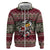 Skeleton Candy Cane Christmas Zip Hoodie Xmas Holiday Patterns - Wonder Print Shop