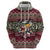 Skeleton Candy Cane Christmas Zip Hoodie Xmas Holiday Patterns - Wonder Print Shop