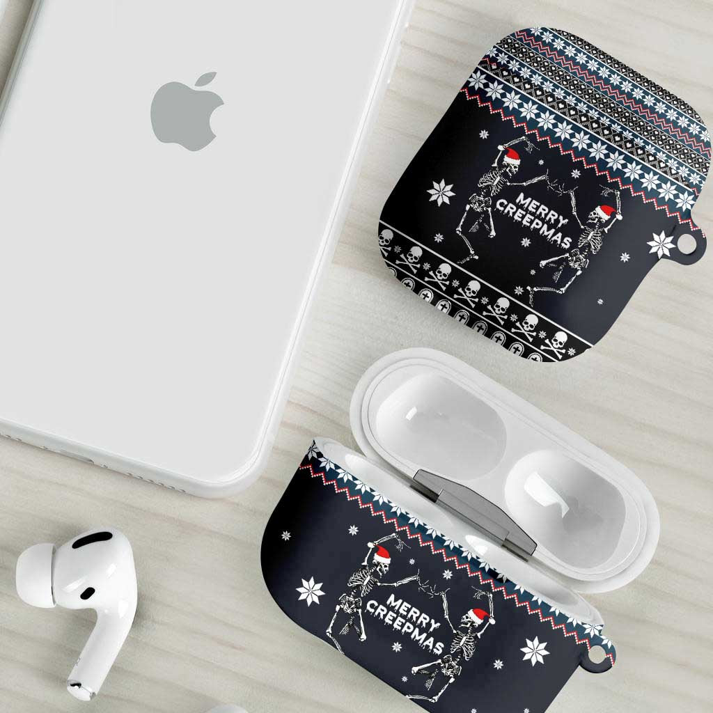 Skeleton Merry Creepmas Christmas AirPods Case Xmas Holiday Patterns - Wonder Print Shop