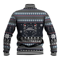 Skeleton Merry Creepmas Christmas Baseball Jacket Xmas Holiday Patterns - Wonder Print Shop