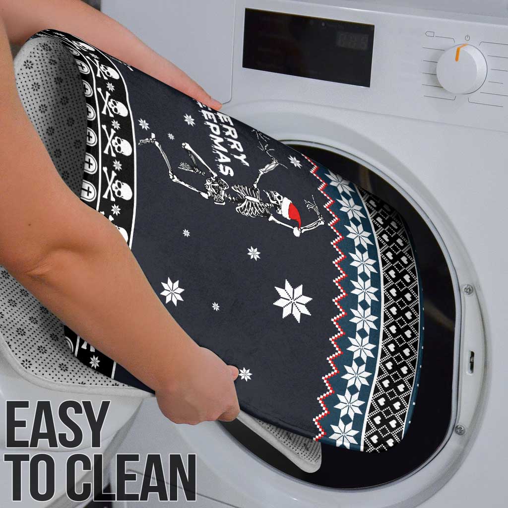 Skeleton Merry Creepmas Christmas Bathroom Set Xmas Holiday Patterns - Wonder Print Shop