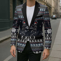 Skeleton Merry Creepmas Christmas Blazer Xmas Holiday Patterns - Wonder Print Shop