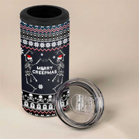 Skeleton Merry Creepmas Christmas 4 in 1 Can Cooler Tumbler Xmas Holiday Patterns - Wonder Print Shop