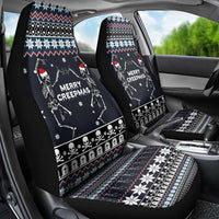 Skeleton Merry Creepmas Christmas Car Seat Cover Xmas Holiday Patterns - Wonder Print Shop