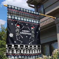 Skeleton Merry Creepmas Christmas Garden Flag Xmas Holiday Patterns - Wonder Print Shop