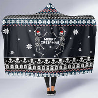 Skeleton Merry Creepmas Christmas Hooded Blanket Xmas Holiday Patterns - Wonder Print Shop