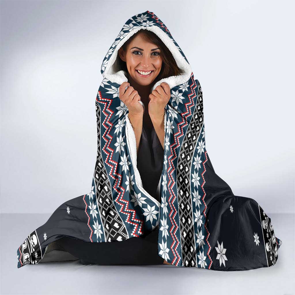 Skeleton Merry Creepmas Christmas Hooded Blanket Xmas Holiday Patterns - Wonder Print Shop