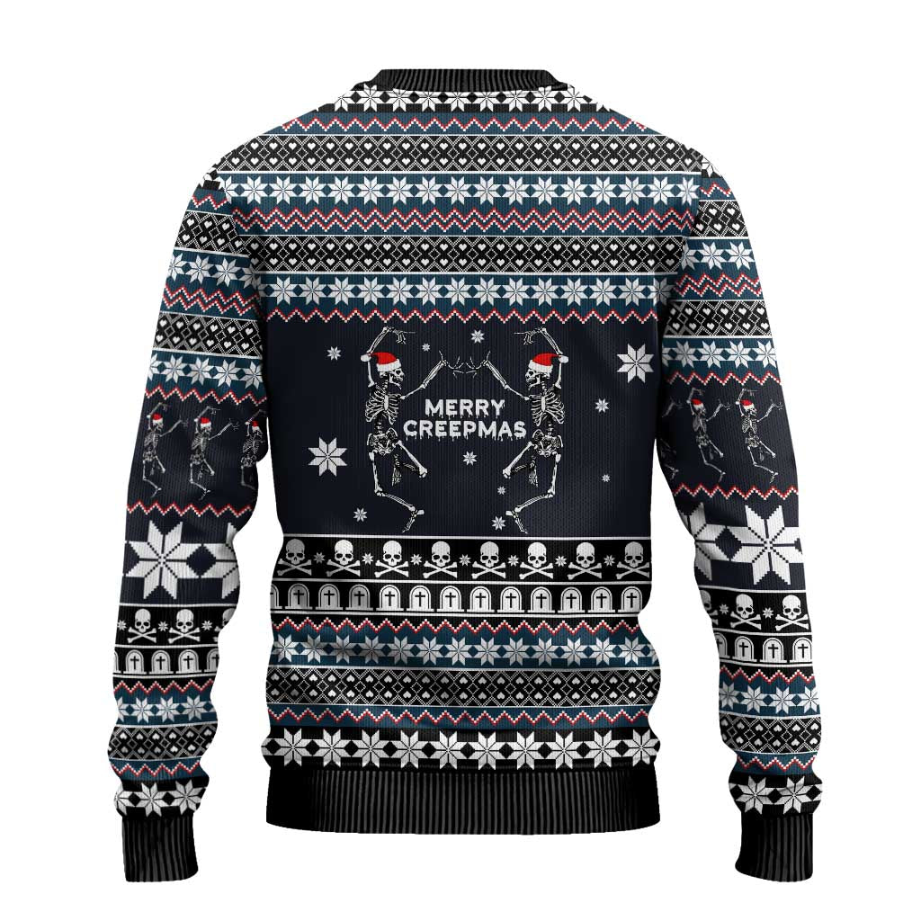 Skeleton Merry Creepmas Christmas Ugly Christmas Sweater Xmas Holiday Patterns - Wonder Print Shop
