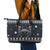 Skeleton Merry Creepmas Christmas Leather Tote Bag Xmas Holiday Patterns - Wonder Print Shop