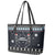 Skeleton Merry Creepmas Christmas Leather Tote Bag Xmas Holiday Patterns - Wonder Print Shop