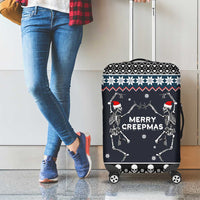 Skeleton Merry Creepmas Christmas Luggage Cover Xmas Holiday Patterns - Wonder Print Shop