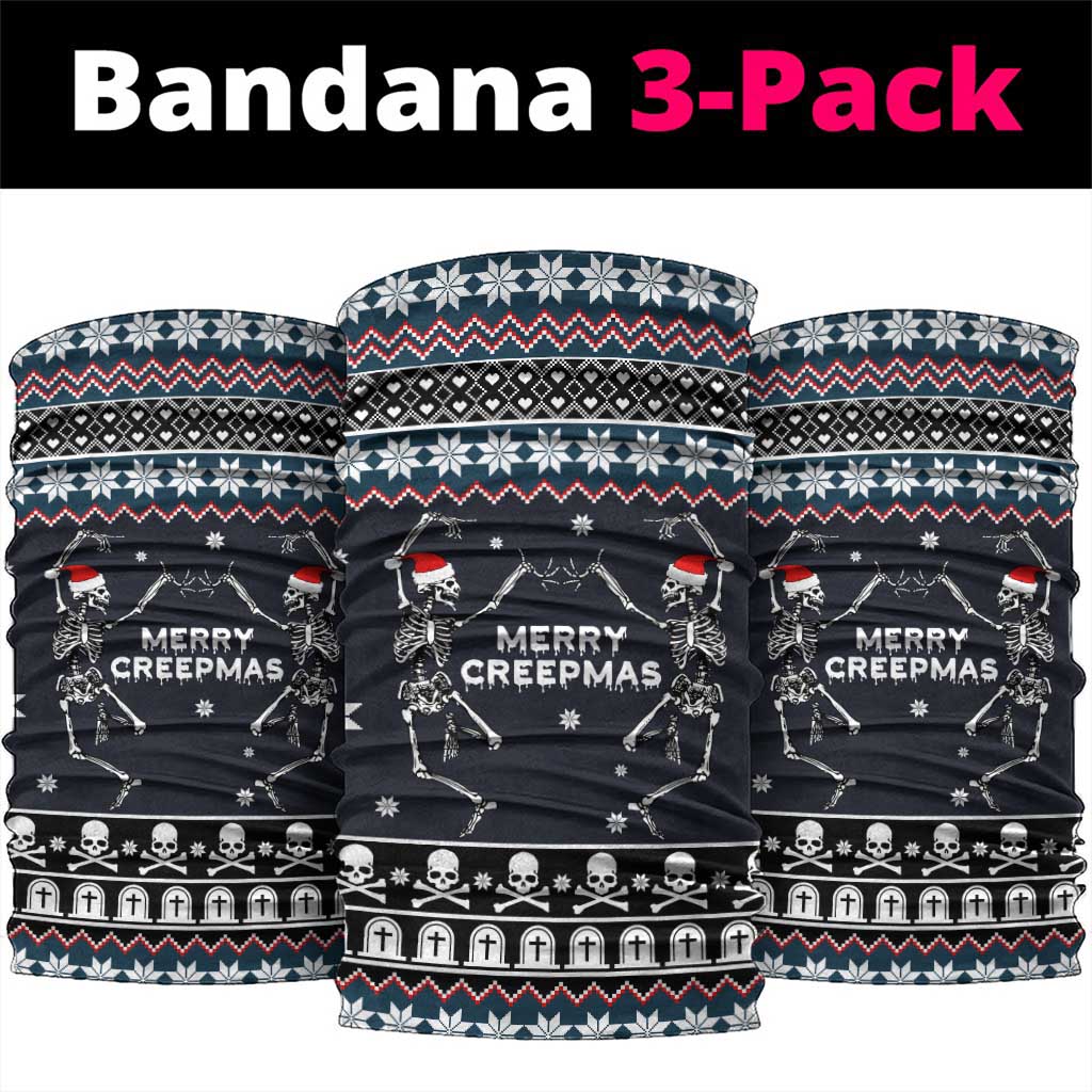Skeleton Merry Creepmas Christmas Neck Gaiter Xmas Holiday Patterns - Wonder Print Shop
