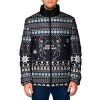 Skeleton Merry Creepmas Christmas Padded Jacket Xmas Holiday Patterns - Wonder Print Shop
