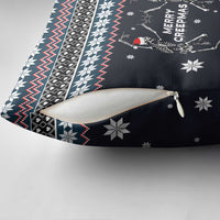 Skeleton Merry Creepmas Christmas Pillow Cover Xmas Holiday Patterns - Wonder Print Shop