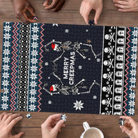 Skeleton Merry Creepmas Christmas Puzzle Xmas Holiday Patterns - Wonder Print Shop