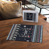 Skeleton Merry Creepmas Christmas Puzzle Xmas Holiday Patterns - Wonder Print Shop