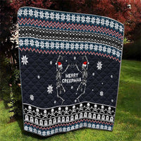 Skeleton Merry Creepmas Christmas Quilt Xmas Holiday Patterns - Wonder Print Shop