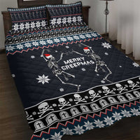 Skeleton Merry Creepmas Christmas Quilt Bed Set Xmas Holiday Patterns - Wonder Print Shop