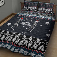 Skeleton Merry Creepmas Christmas Quilt Bed Set Xmas Holiday Patterns - Wonder Print Shop