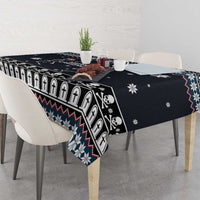 Skeleton Merry Creepmas Christmas Tablecloth Xmas Holiday Patterns - Wonder Print Shop