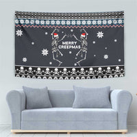 Skeleton Merry Creepmas Christmas Tapestry Xmas Holiday Patterns - Wonder Print Shop