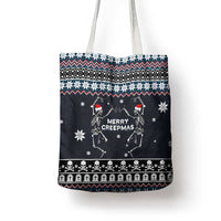 Skeleton Merry Creepmas Christmas Tote Bag Xmas Holiday Patterns - Wonder Print Shop