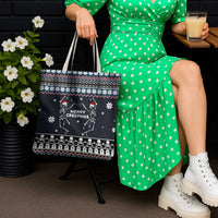 Skeleton Merry Creepmas Christmas Tote Bag Xmas Holiday Patterns - Wonder Print Shop
