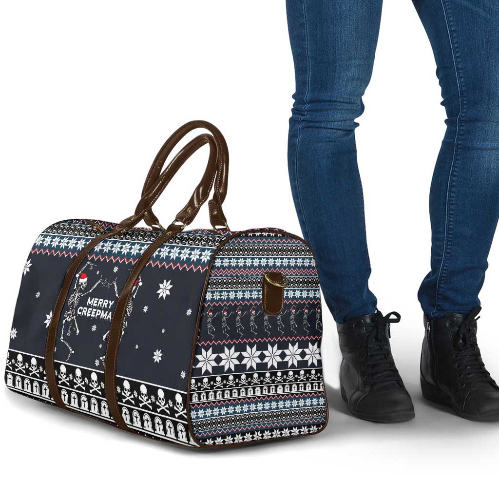 Skeleton Merry Creepmas Christmas Travel Bag Xmas Holiday Patterns - Wonder Print Shop