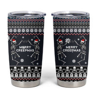 Skeleton Merry Creepmas Christmas Tumbler Cup Xmas Holiday Patterns - Wonder Print Shop