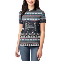 Skeleton Merry Creepmas Christmas Women Polo Shirt Xmas Holiday Patterns - Wonder Print Shop