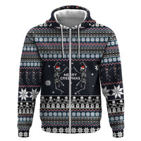 Skeleton Merry Creepmas Christmas Zip Hoodie Xmas Holiday Patterns - Wonder Print Shop
