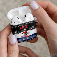 Skiing Life Is Better On Snow Christmas AirPods Case Xmas Holiday Patterns - Wonder Print Shop
