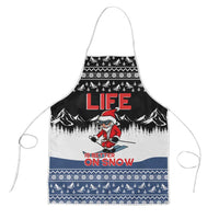 Skiing Life Is Better On Snow Christmas Apron Xmas Holiday Patterns - Wonder Print Shop