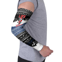 Skiing Life Is Better On Snow Christmas Arm Sleeves Xmas Holiday Patterns - Wonder Print Shop