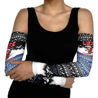 Skiing Life Is Better On Snow Christmas Arm Sleeves Xmas Holiday Patterns - Wonder Print Shop