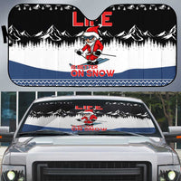 Skiing Life Is Better On Snow Christmas Auto Sun Shade Xmas Holiday Patterns - Wonder Print Shop