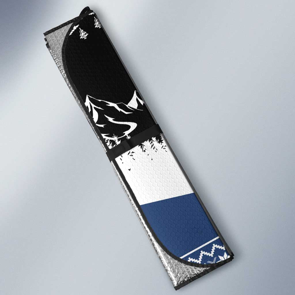 Skiing Life Is Better On Snow Christmas Auto Sun Shade Xmas Holiday Patterns - Wonder Print Shop