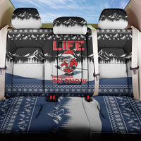 Skiing Life Is Better On Snow Christmas Back Car Seat Cover Xmas Holiday Patterns - Wonder Print Shop
