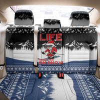 Skiing Life Is Better On Snow Christmas Back Car Seat Cover Xmas Holiday Patterns - Wonder Print Shop