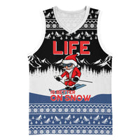Skiing Life Is Better On Snow Christmas Basketball Jersey Xmas Holiday Patterns - Wonder Print Shop