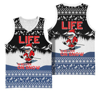 Skiing Life Is Better On Snow Christmas Basketball Jersey Xmas Holiday Patterns - Wonder Print Shop