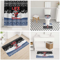 Skiing Life Is Better On Snow Christmas Bathroom Set Xmas Holiday Patterns - Wonder Print Shop