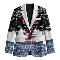 Skiing Life Is Better On Snow Christmas Blazer Xmas Holiday Patterns - Wonder Print Shop