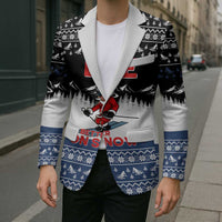 Skiing Life Is Better On Snow Christmas Blazer Xmas Holiday Patterns - Wonder Print Shop