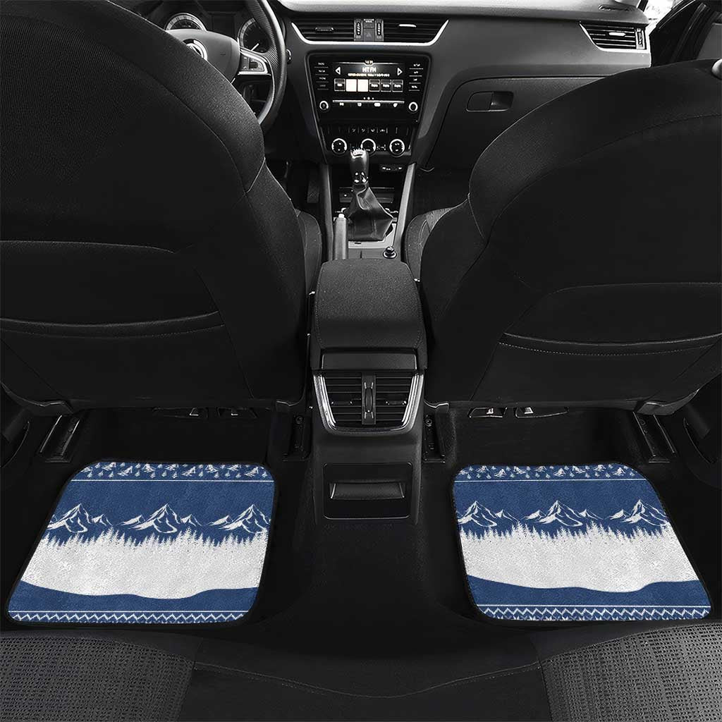 Skiing Life Is Better On Snow Christmas Car Mats Xmas Holiday Patterns - Wonder Print Shop