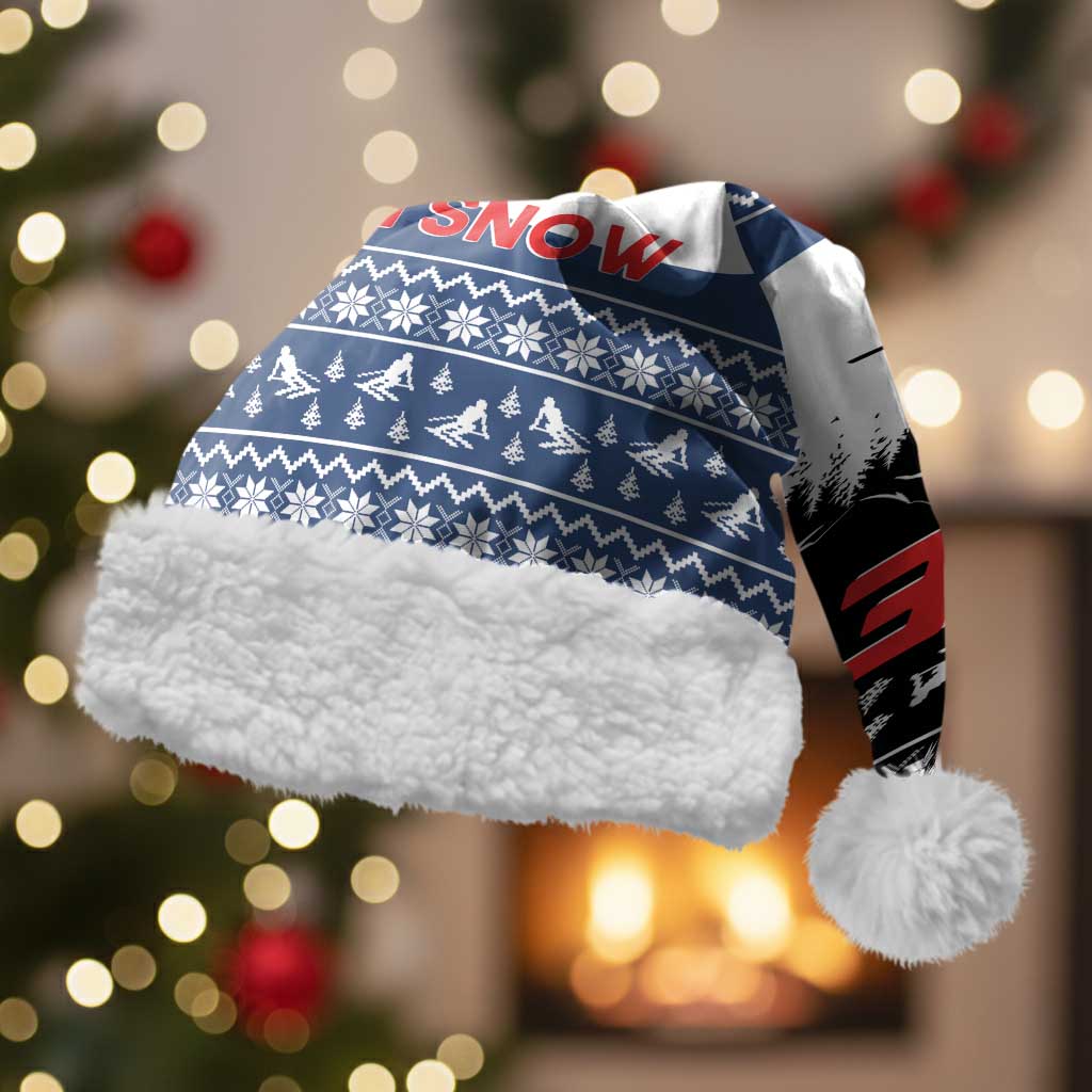 Skiing Life Is Better On Snow Christmas Santa Hat Xmas Holiday Patterns - Wonder Print Shop