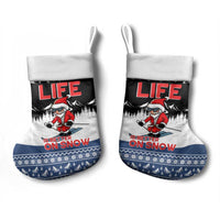 Skiing Life Is Better On Snow Christmas Stocking Xmas Holiday Patterns - Wonder Print Shop