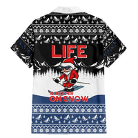 Skiing Life Is Better On Snow Christmas Family Matching Mermaid Dress and Hawaiian Shirt Xmas Holiday Patterns - Wonder Print Shop