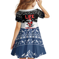 Skiing Life Is Better On Snow Christmas Family Matching Off Shoulder Maxi Dress and Hawaiian Shirt Xmas Holiday Patterns - Wonder Print Shop